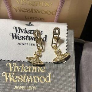 Vivienne Westwood Earrings Clip Orb Earrings GOLD WITH BOX Nana Accessories